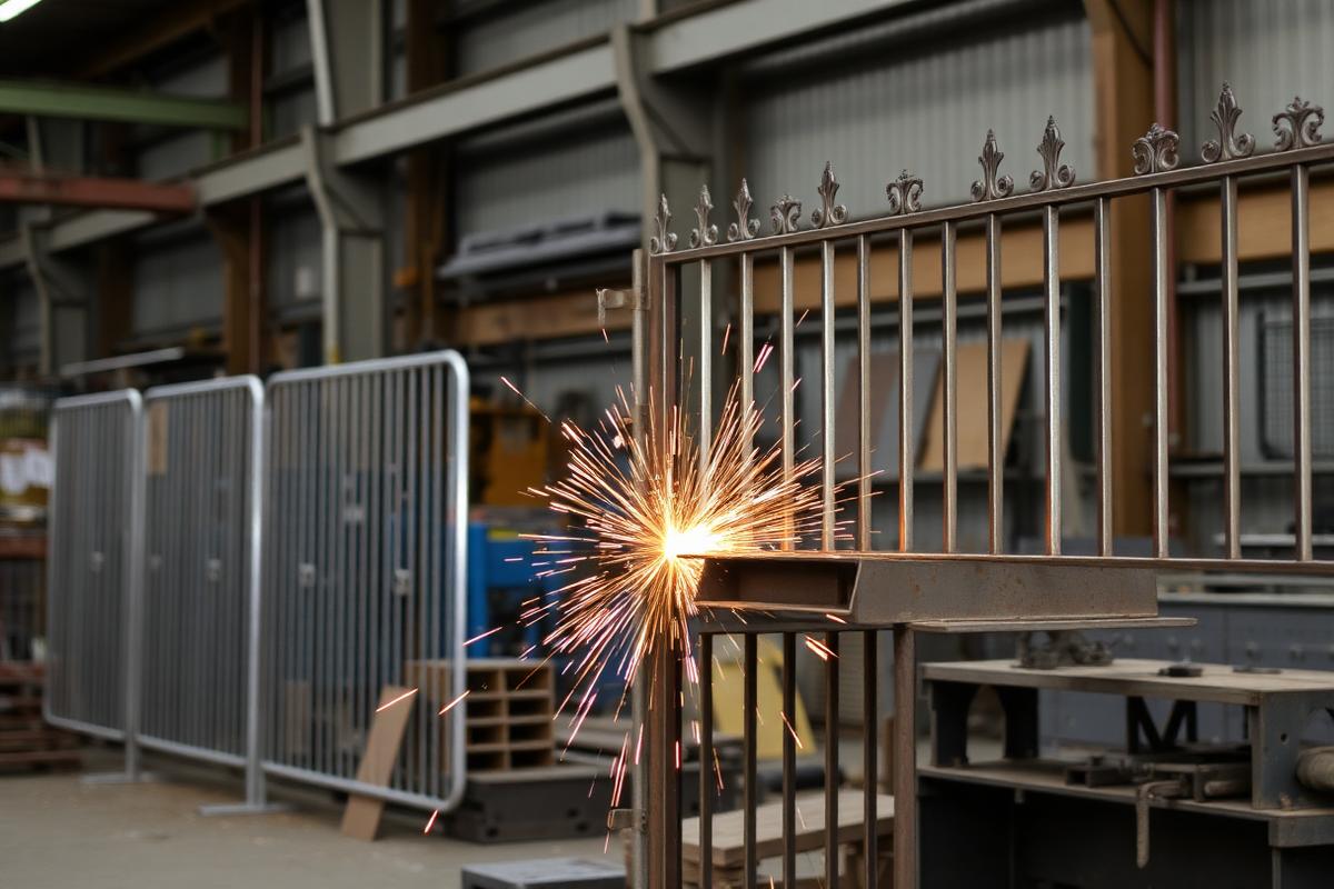 Fabricação de portões e estruturas metálicas em serralheria